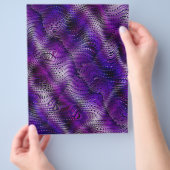 Purple Faux Snakeskin Bulk Scrapbook Paper Pages チラシ (手)