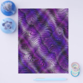 Purple Faux Snakeskin Bulk Scrapbook Paper Pages チラシ (シングル)