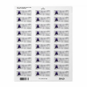 Purple Festive Christmas Tree Address Labels ラベル (フルシート)
