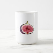 Purple Fig Fruit Cutaway Illustration コーヒーマグカップ (中央)