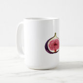 Purple Fig Fruit Cutaway Illustration コーヒーマグカップ (正面左)