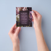 Purple Fine Art Budget Wedding Save the Date チラシ (手)