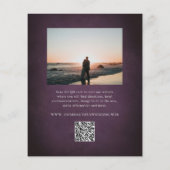 Purple Fine Art Budget Wedding Save the Date チラシ (裏面)