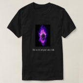 purple flaming rage skull tshirt tシャツ (デザイン正面)