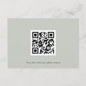 Purple Floers Wedding Website QR Code Details  エンクロージャーカード (裏面)