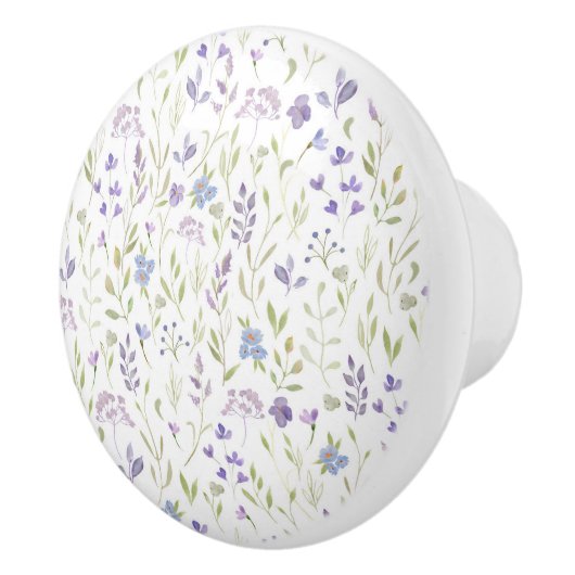 Purple Floral  セラミックノブ (右)