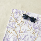 Purple Floral ビーチタオル (インサイチュ)