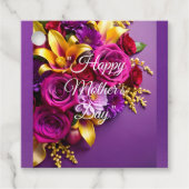 Purple Floral フェイバータグ (正面)