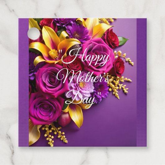 Purple Floral フェイバータグ