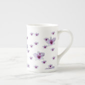 Purple Floral  ボーンチャイナマグカップ (右)