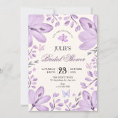 Purple floral  招待状 (正面)