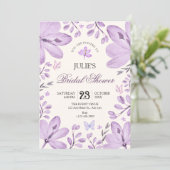 Purple floral  招待状 (スタンド正面)