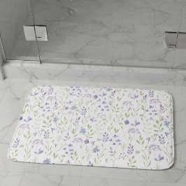 Purple Floral Bath Mat バスマット