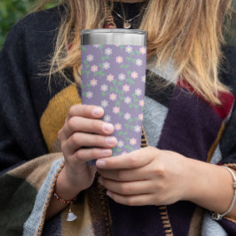 Purple Floral Birthday 保温保冷タンブラー