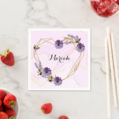 Purple floral blooming garden スタンダードカクテルナプキン (インサイチュ)