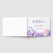 PURPLE FLORAL BOTANICAL GUESTBOOK ゲストブック (全面)