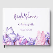 PURPLE FLORAL BOTANICAL GUESTBOOK ゲストブック (正面)