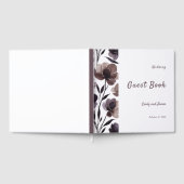 Purple Floral Botanical Wedding ゲストブック (全面)