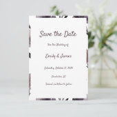 Purple Floral Botanical Wedding セーブザデート (スタンド正面)