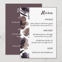 Purple Floral Botanical Wedding メニュー