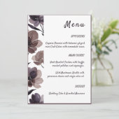 Purple Floral Botanical Wedding メニュー (スタンド正面)