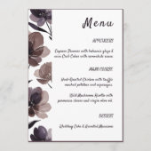 Purple Floral Botanical Wedding メニュー (正面)