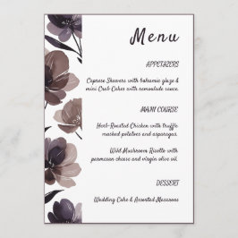 Purple Floral Botanical Wedding メニュー