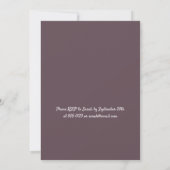 Purple Floral Botanical Wedding 招待状 (裏面)