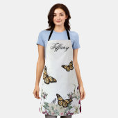 purple Floral bouquet in the blooming garden エプロン (着用した状態)