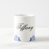 purple Floral bouquet in the blooming garden コーヒーマグカップ (中央)