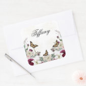 purple Floral bouquet in the blooming garden スクエアシール (封筒)