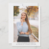 Purple Floral BSN Nursing Graduation Invitation |  招待状 (裏面)