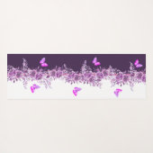 Purple Floral Butterfly Yoga Mat  ヨガマット (裏面(横))