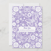 Purple Floral Card Shower by Mail Anniversary 招待状 (裏面)