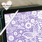 Purple Floral Card Shower by Mail Anniversary 招待状