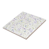 Purple Floral Ceramic Tile タイル (側面)
