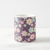 Purple Floral Coffee Mug コーヒーマグカップ (中央)