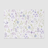 Purple Floral Decoupage Tissue Paper 薄葉紙 (正面)