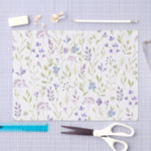 Purple Floral Decoupage Tissue Paper 薄葉紙 (クラフト)