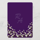 Purple Floral Elegant Wedding Invitation 招待状 (裏面)