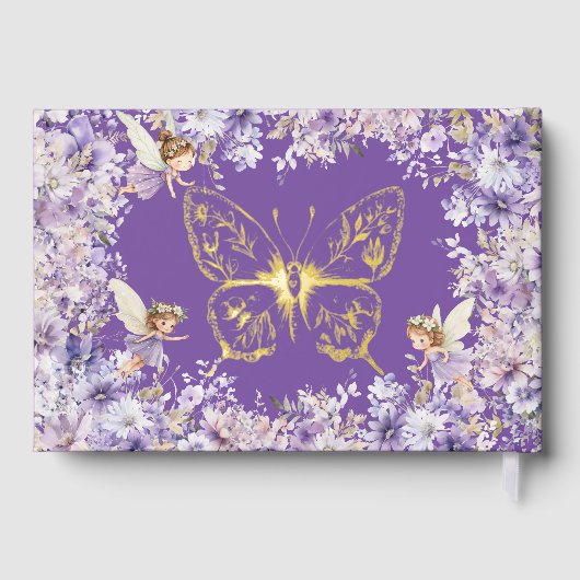 Purple Floral Fairy First ゲストブック (裏面)