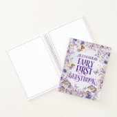 Purple Floral Fairy First Guestbook Deluxe  ノートブック (内部)