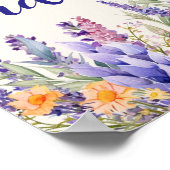 Purple Floral Faith Christian Religious Home Decor ポスター (角)