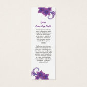 Purple Floral Funeral Bookmark Template (裏面)