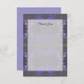 Purple Floral Garden サンキューカード (正面/裏面)