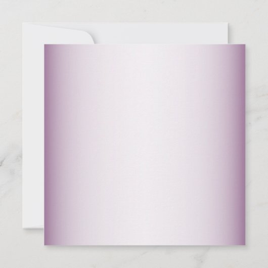 Purple Floral Geometric Greenery Bridal Shower 招待状 (裏面)