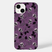 Purple Floral Gothic Skull Case-Mate iPhoneケース (裏面)