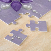 Purple Floral Jigsaw Puzzle ジグソーパズル (側面)