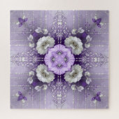 Purple Floral Jigsaw Puzzle ジグソーパズル (横)