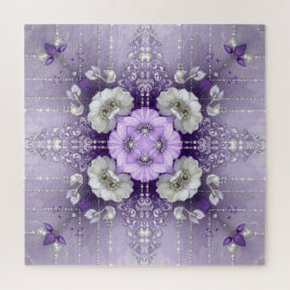 Purple Floral Jigsaw Puzzle ジグソーパズル